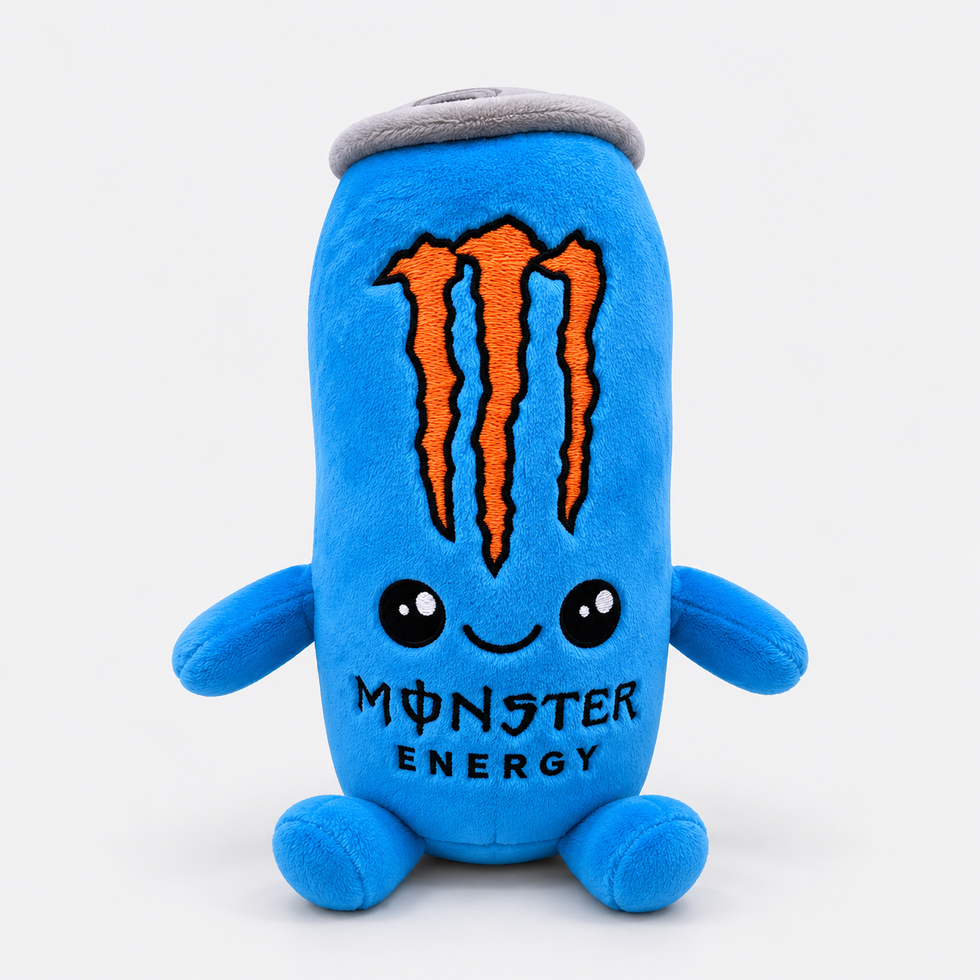 Blue Monster Energy Plush Toy | Cute Blue Can Soft Toy – My Tiny Muffin