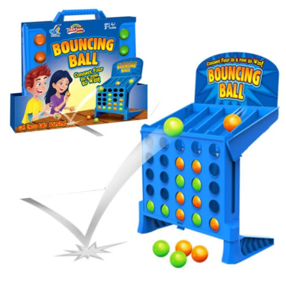 Bouncing Ball Connect Four Game – Family Strategy and Coordination Game