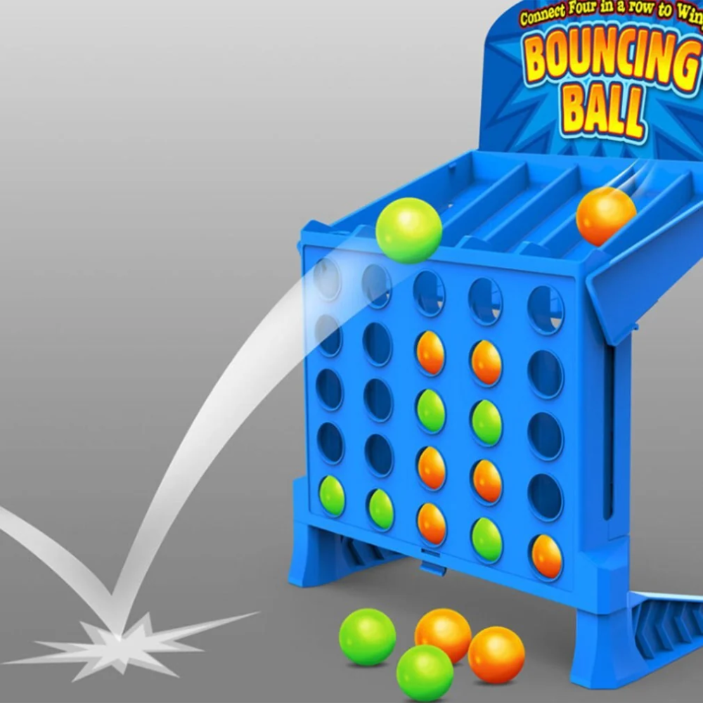 Bouncing Ball Connect Four Game – Family Strategy and Coordination Game