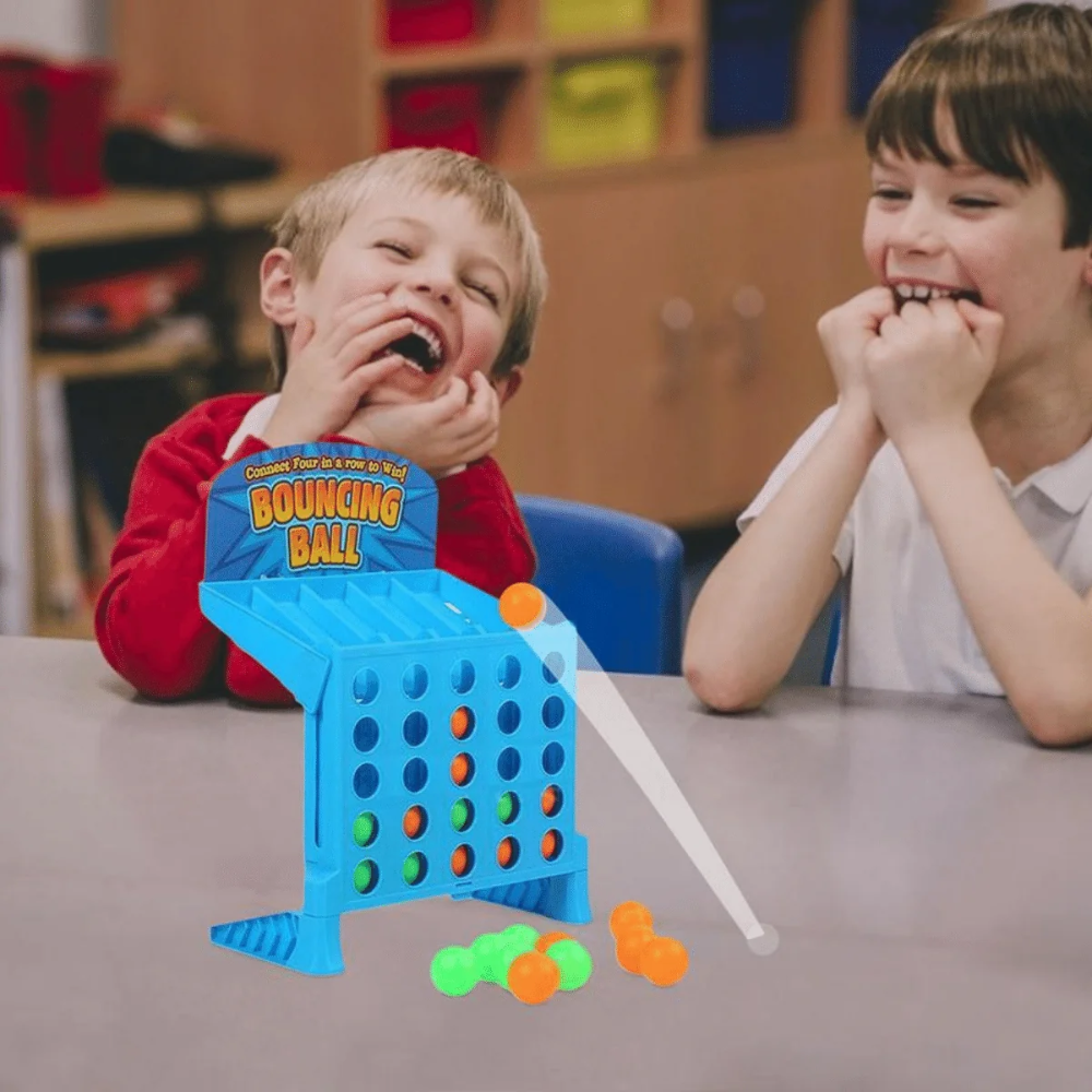 Bouncing Ball Connect Four Game – Family Strategy and Coordination Game