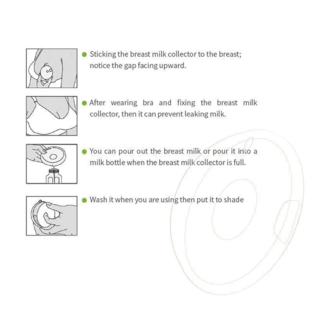 Portable Breast Milk Collector | Silicone Catcher Shell
