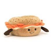 Brown Bagel Plush Toy