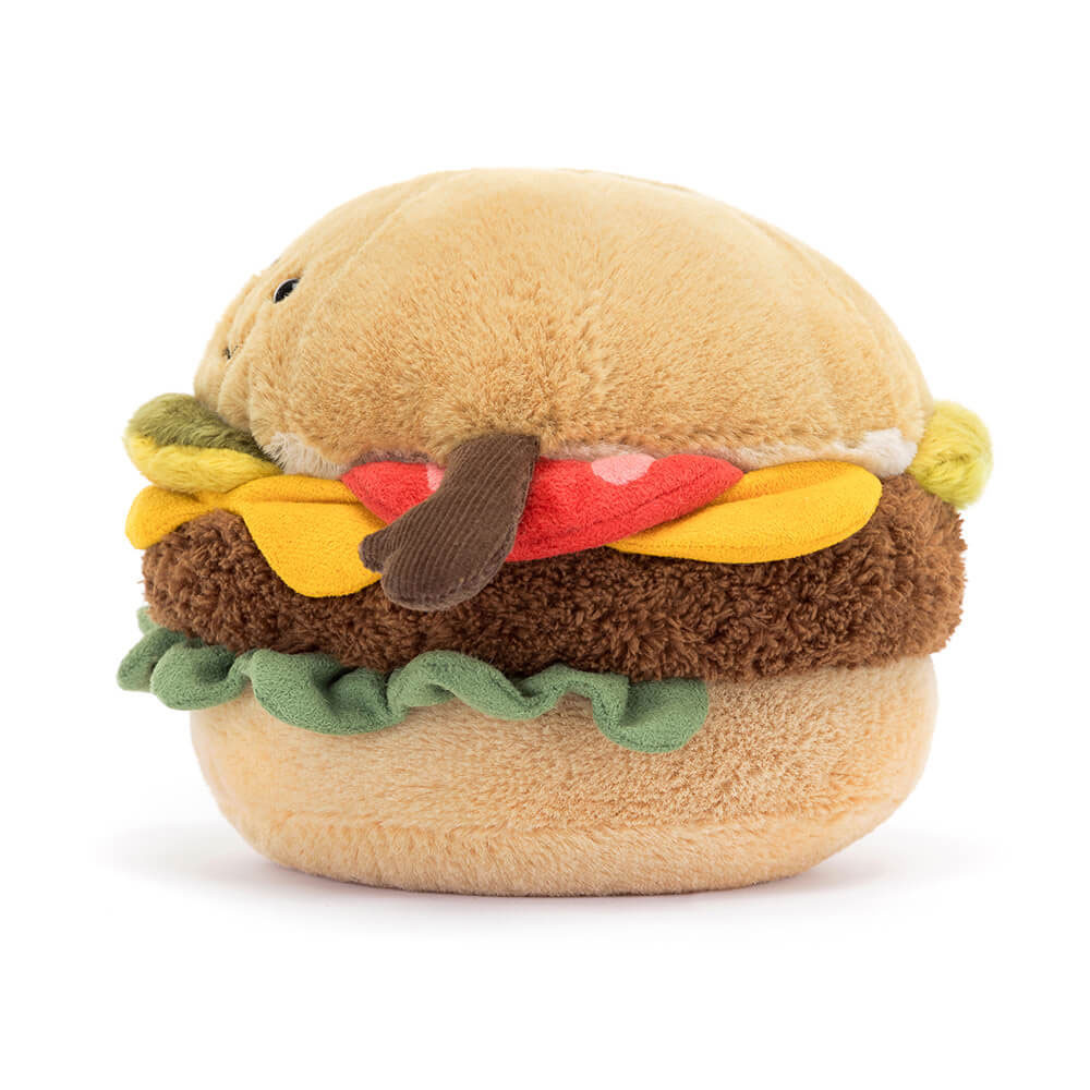 Brown Burger Plush Toy