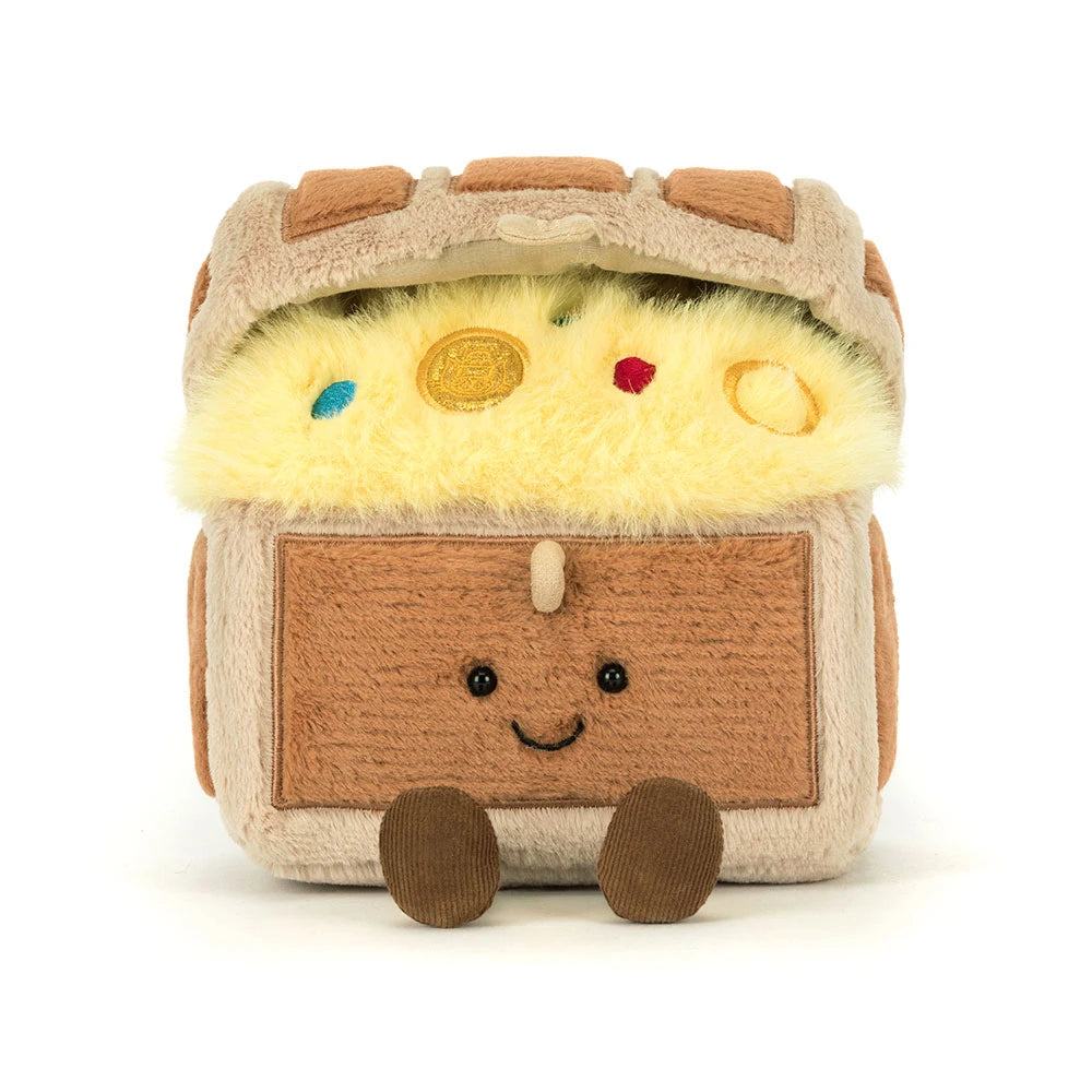 Brown Treasure Chest Plush Toy