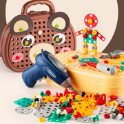 Build-it Kids Construction Toolbox – Educational Building Toy with Electric Screwdriver