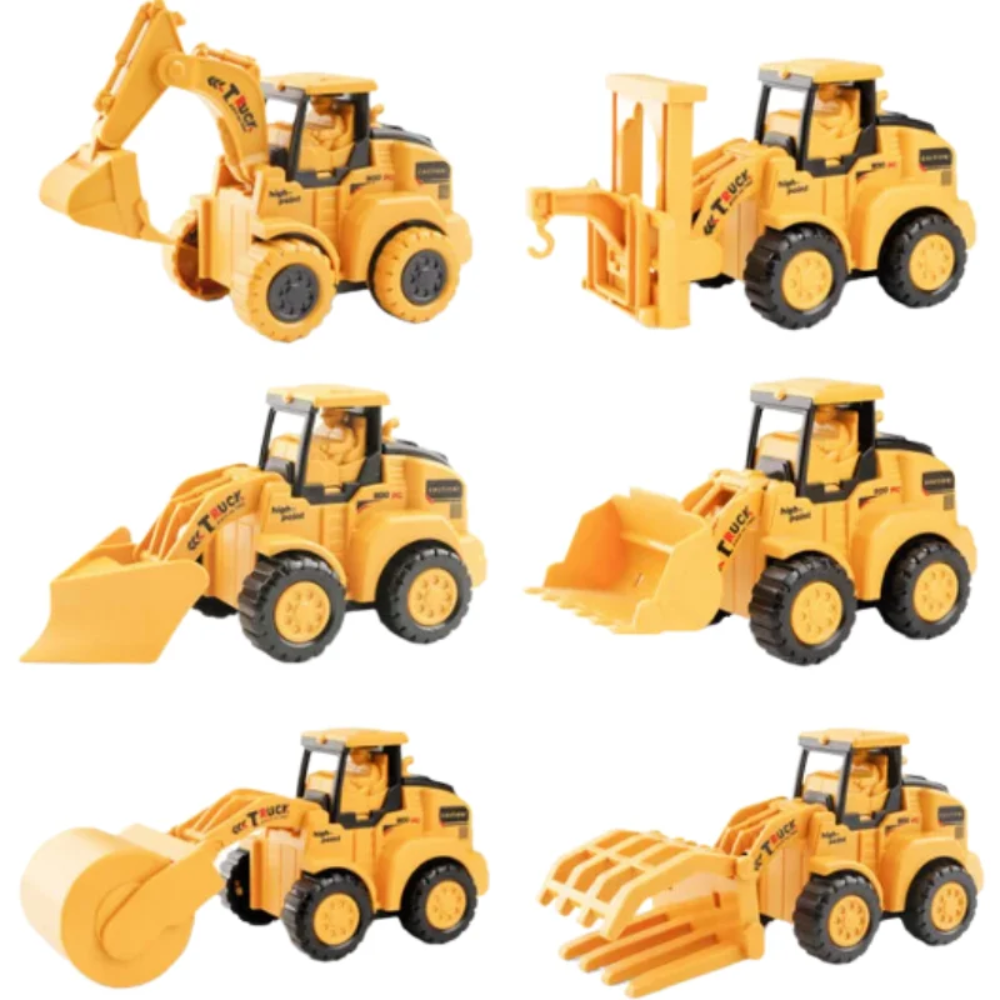 BuildPlay Kids Construction Vehicles – Interactive Push-Button Toy Trucks for Kids