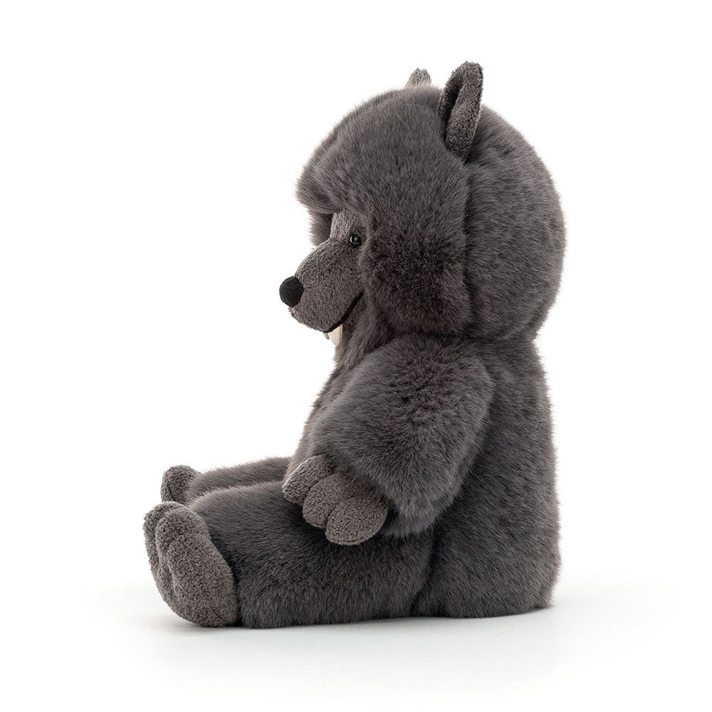 Charcoal Gray Wolf Plush Toy