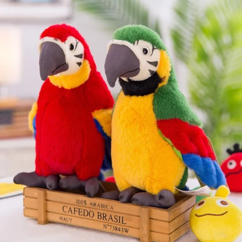 ChatterBird Talking Parrot Toy – Interactive Voice-Recording Plush Toy for Kids