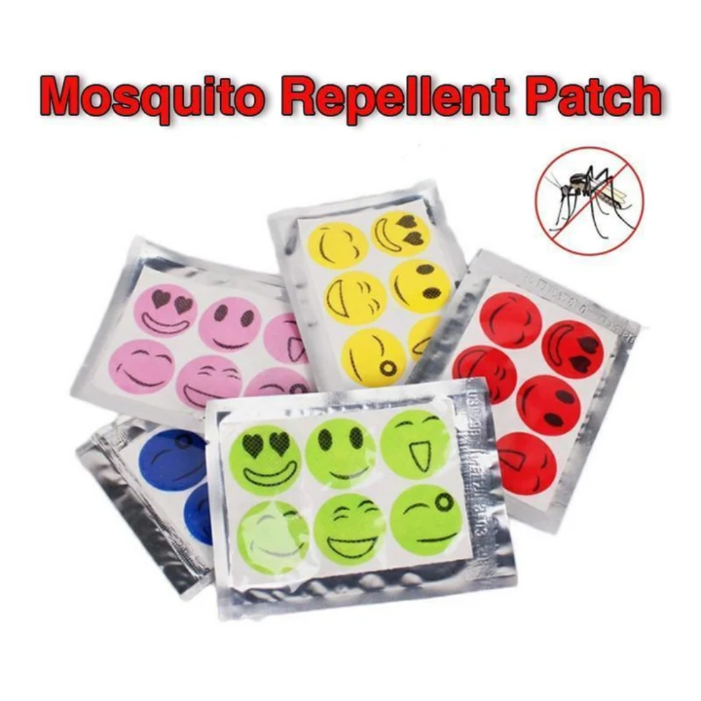 Citronella Mosquito Repellent Stickers – Smiley Face Essential Oil Patches for Outdoor Use