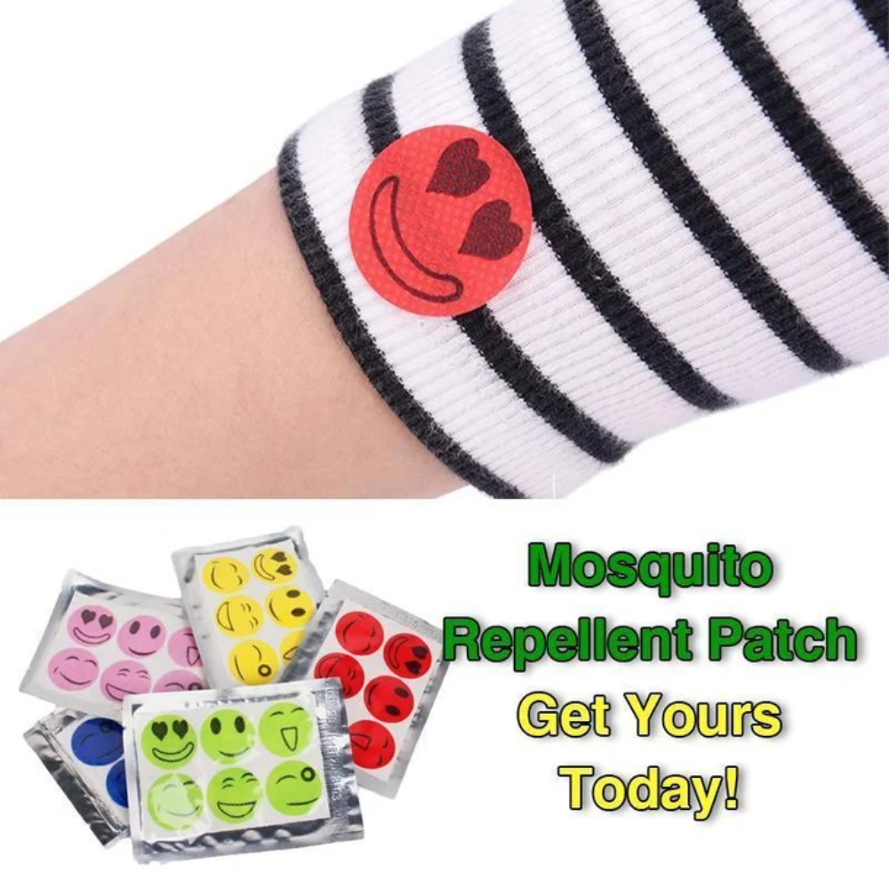 Citronella Mosquito Repellent Stickers – Smiley Face Essential Oil Patches for Outdoor Use