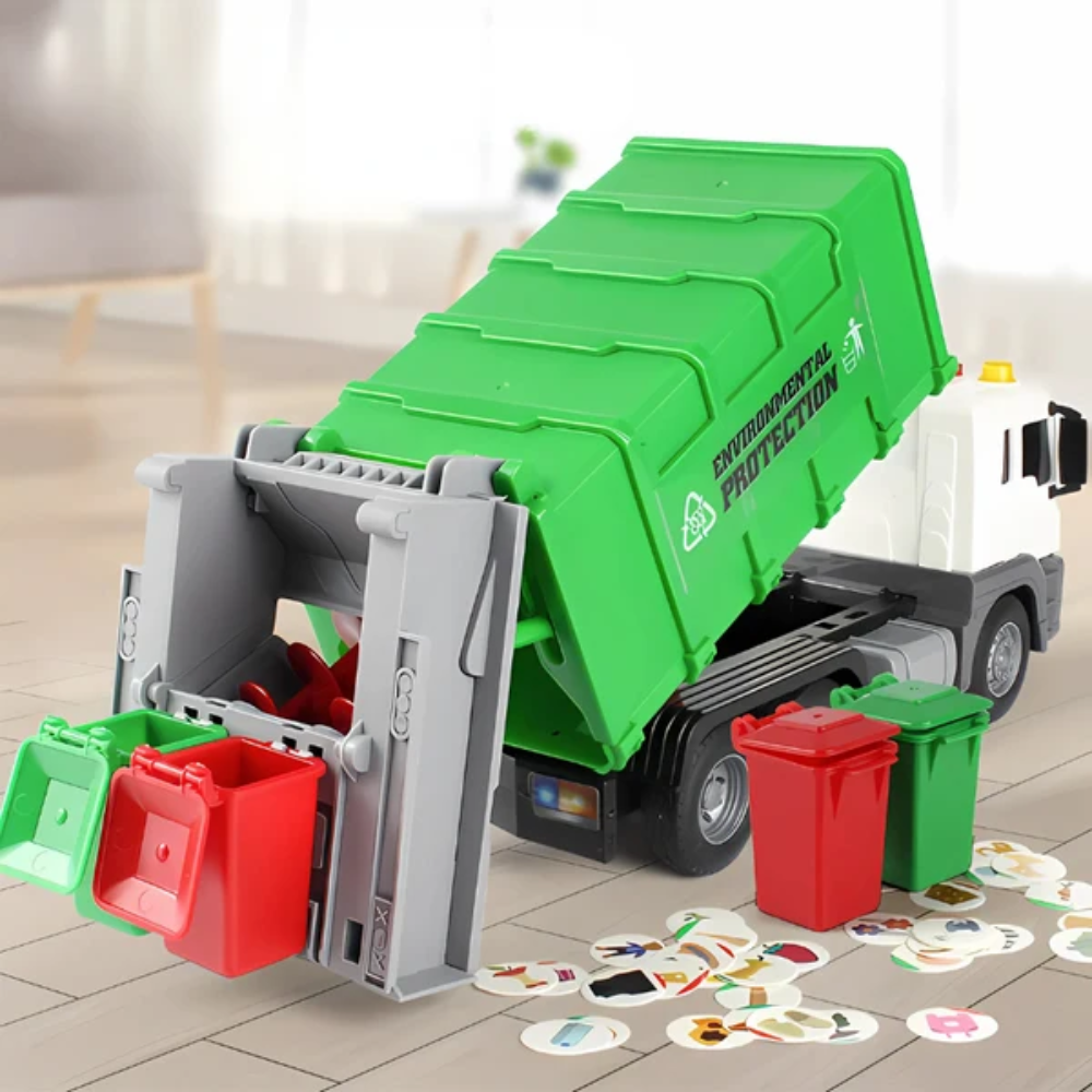 CityCleaner Garbage Truck Toy – Interactive Recycling Truck with Lights and Sounds for Kids