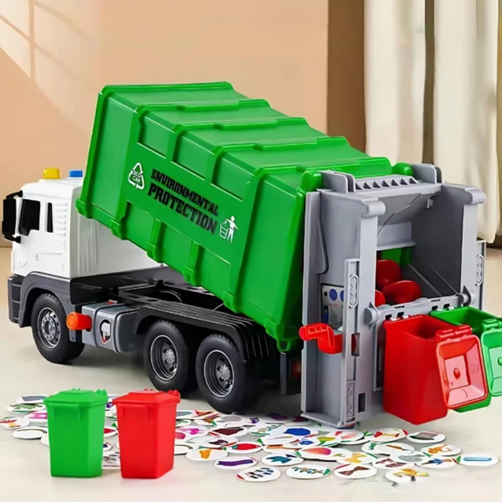 CityCleaner Garbage Truck Toy – Interactive Recycling Truck with Lights and Sounds for Kids