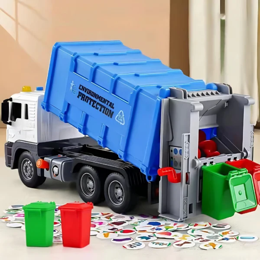 CityCleaner Garbage Truck Toy – Interactive Recycling Truck with Lights and Sounds for Kids