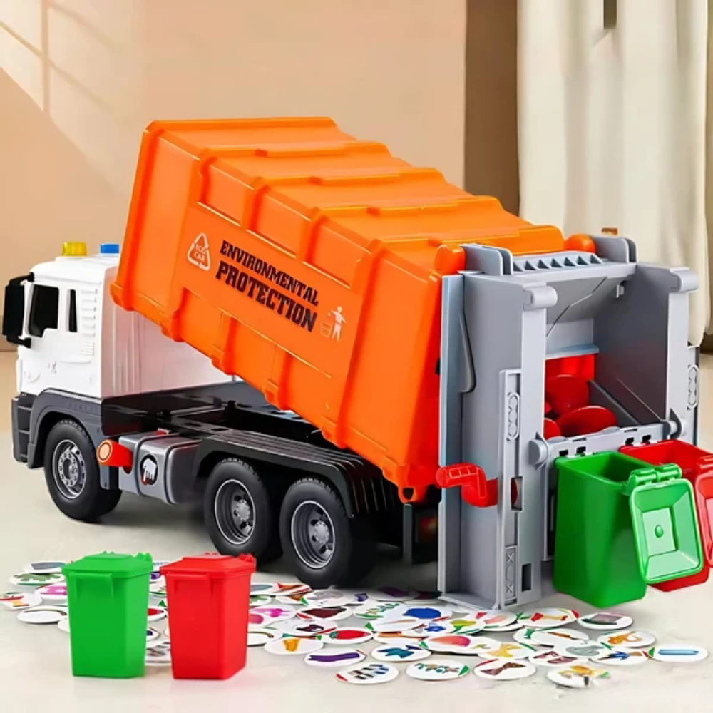 CityCleaner Garbage Truck Toy – Interactive Recycling Truck with Lights and Sounds for Kids