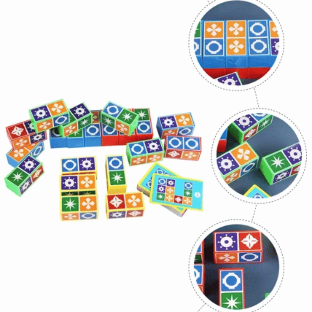 Color Matching Cube Puzzle Game – Pattern Building & Brain Teaser Game for Kids