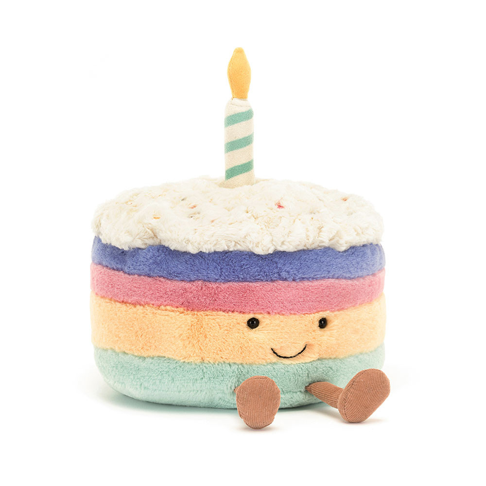 Rainbow Birthday Cake Plush Toy