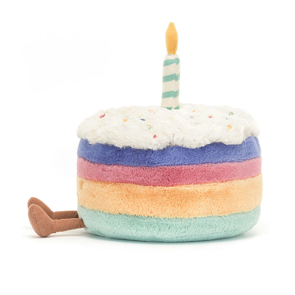 Rainbow Birthday Cake Plush Toy