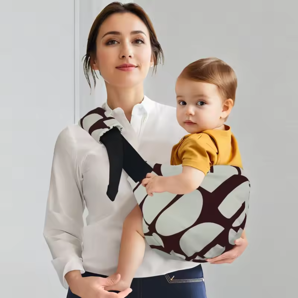 Crossbody Baby Carrier with Hip Seat – Adjustable Baby Sling Carrier