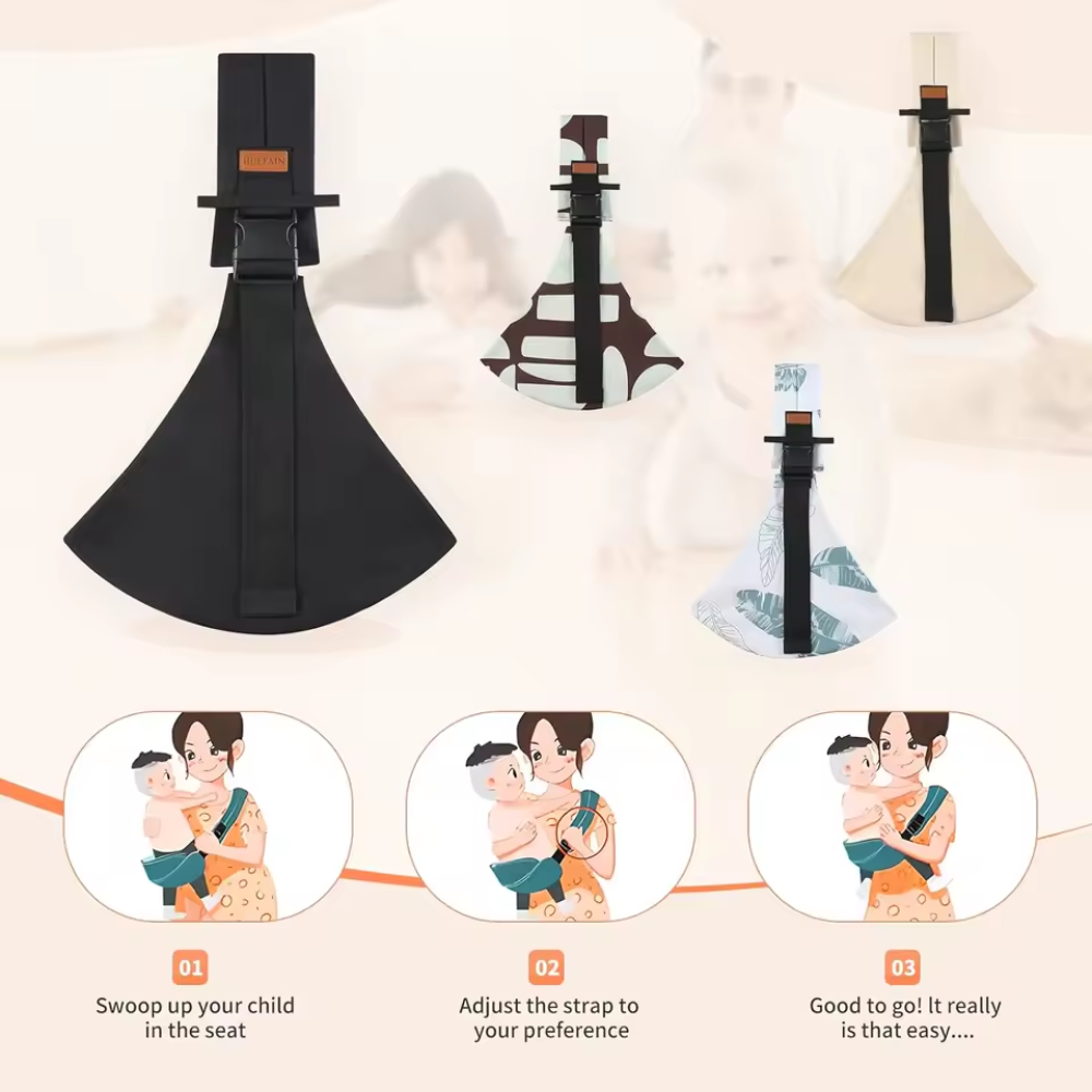 Crossbody Baby Carrier with Hip Seat – Adjustable Baby Sling Carrier