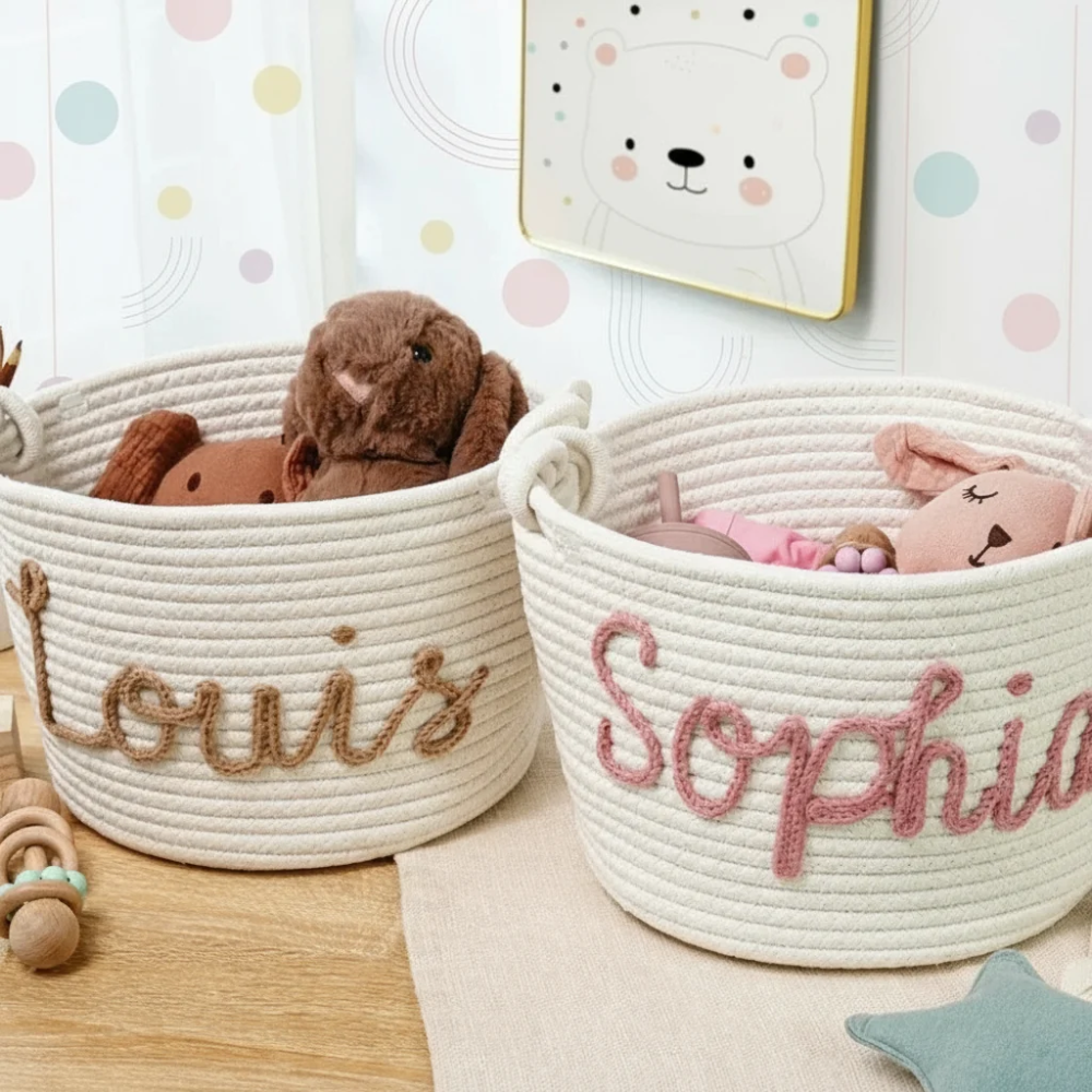 CuddleBasket – Personalized Baby Diaper Storage Basket