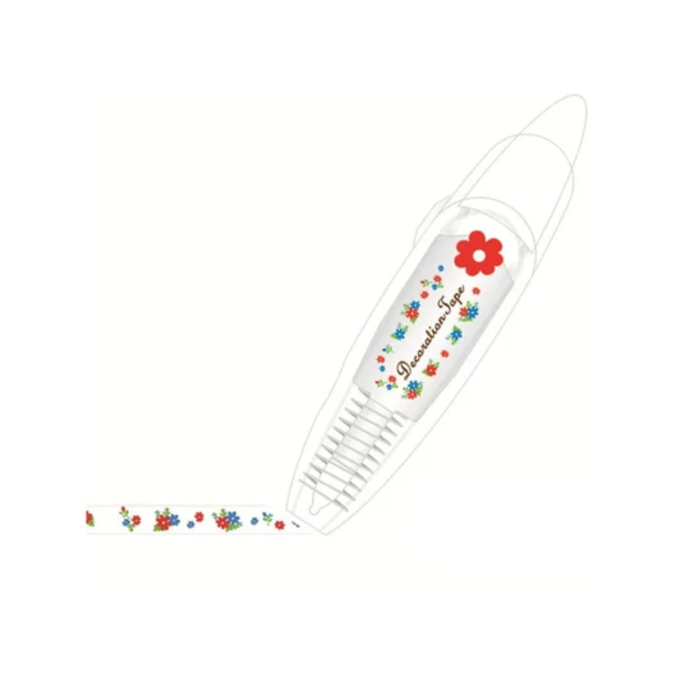 Cute Animal Decorative Tape Pen – Cartoon Pattern Roller for Journals and Crafts