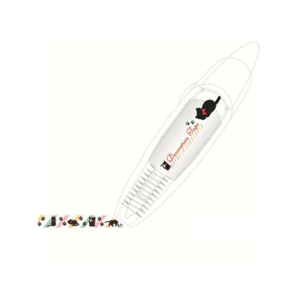 Cute Animal Decorative Tape Pen – Cartoon Pattern Roller for Journals and Crafts