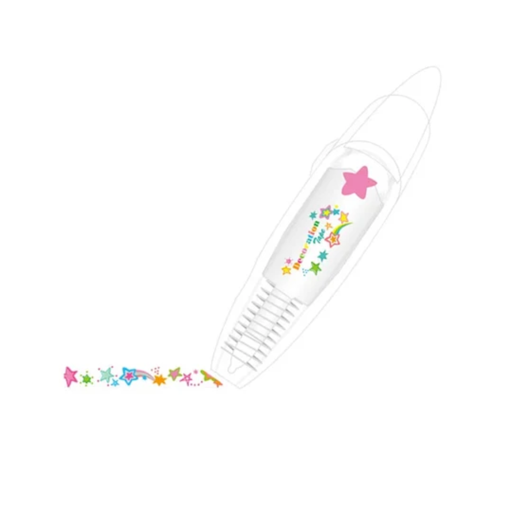 Cute Animal Decorative Tape Pen – Cartoon Pattern Roller for Journals and Crafts