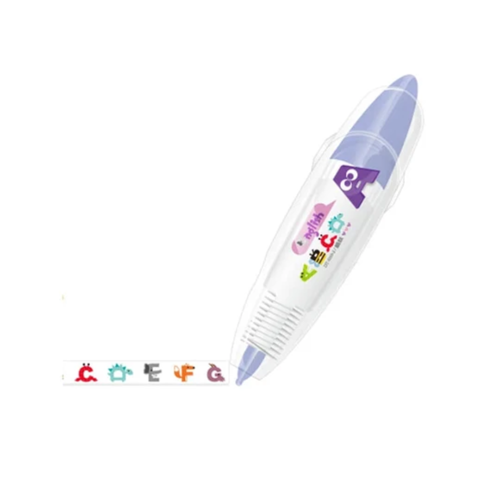 Cute Animal Decorative Tape Pen – Cartoon Pattern Roller for Journals and Crafts