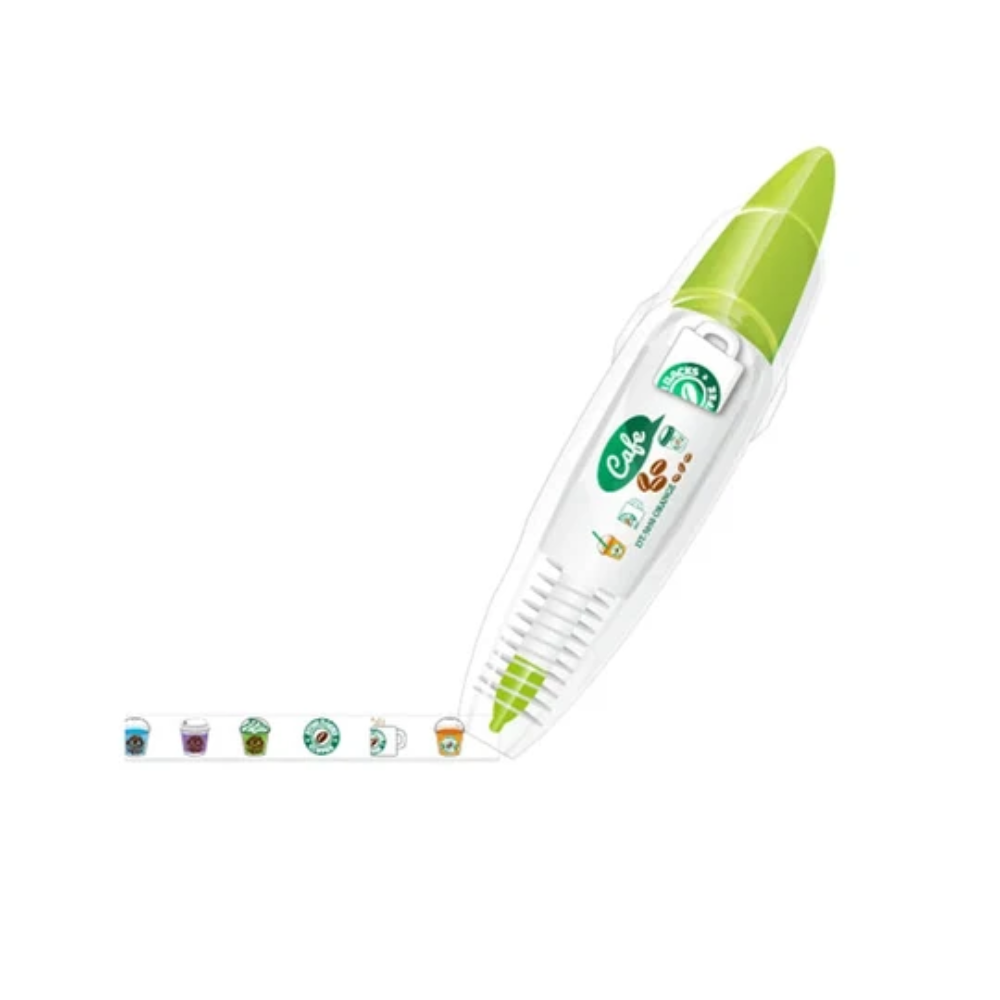 Cute Animal Decorative Tape Pen – Cartoon Pattern Roller for Journals and Crafts