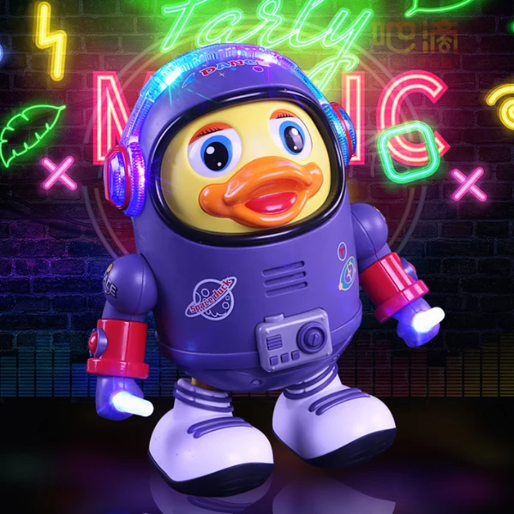 Dancing Duckonaut Musical Astronaut Toy – LED Light-Up Dancing Duck for Kids