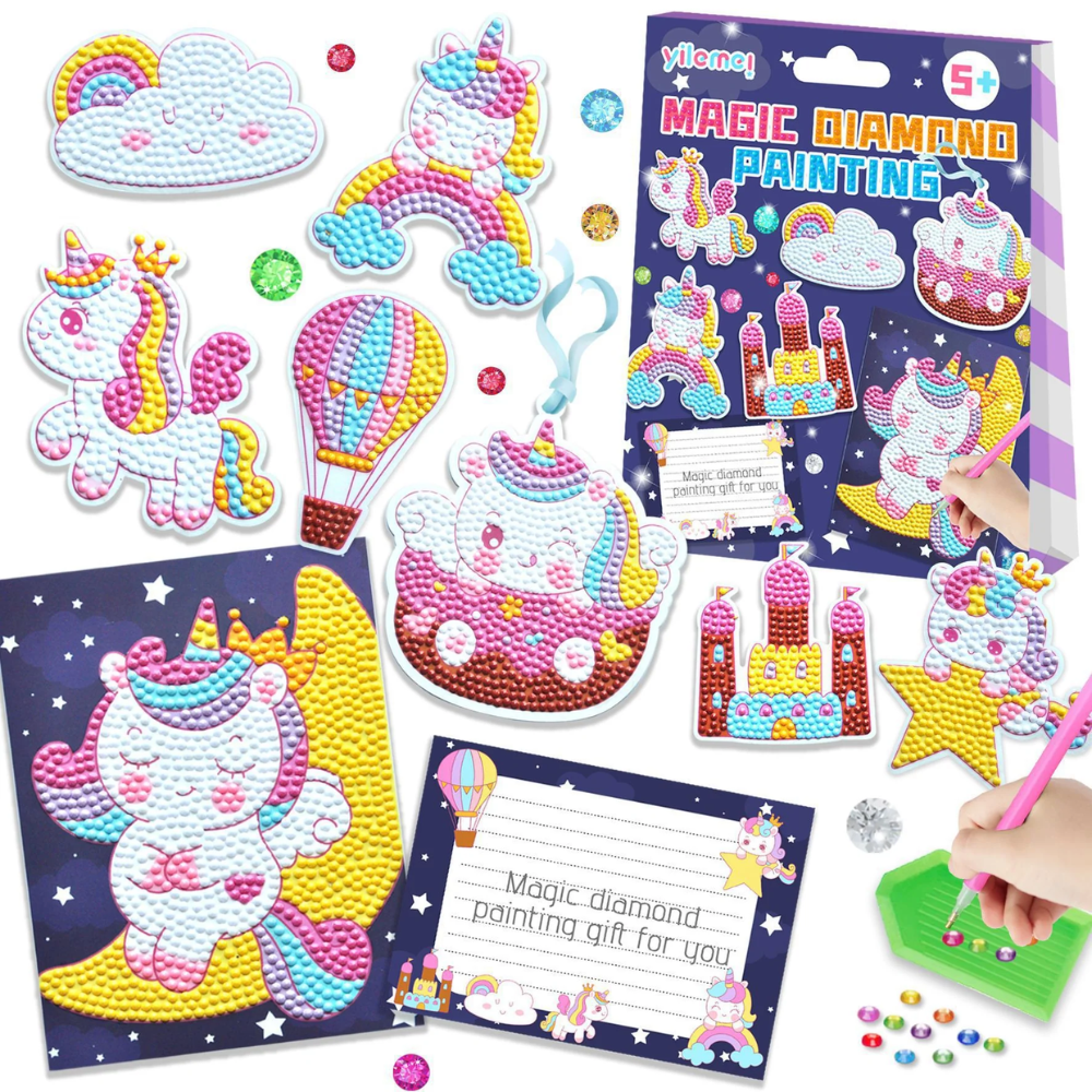 Diamond Painting Sticker Kit for Kids – Creative Dinosaur Art & Craft Set