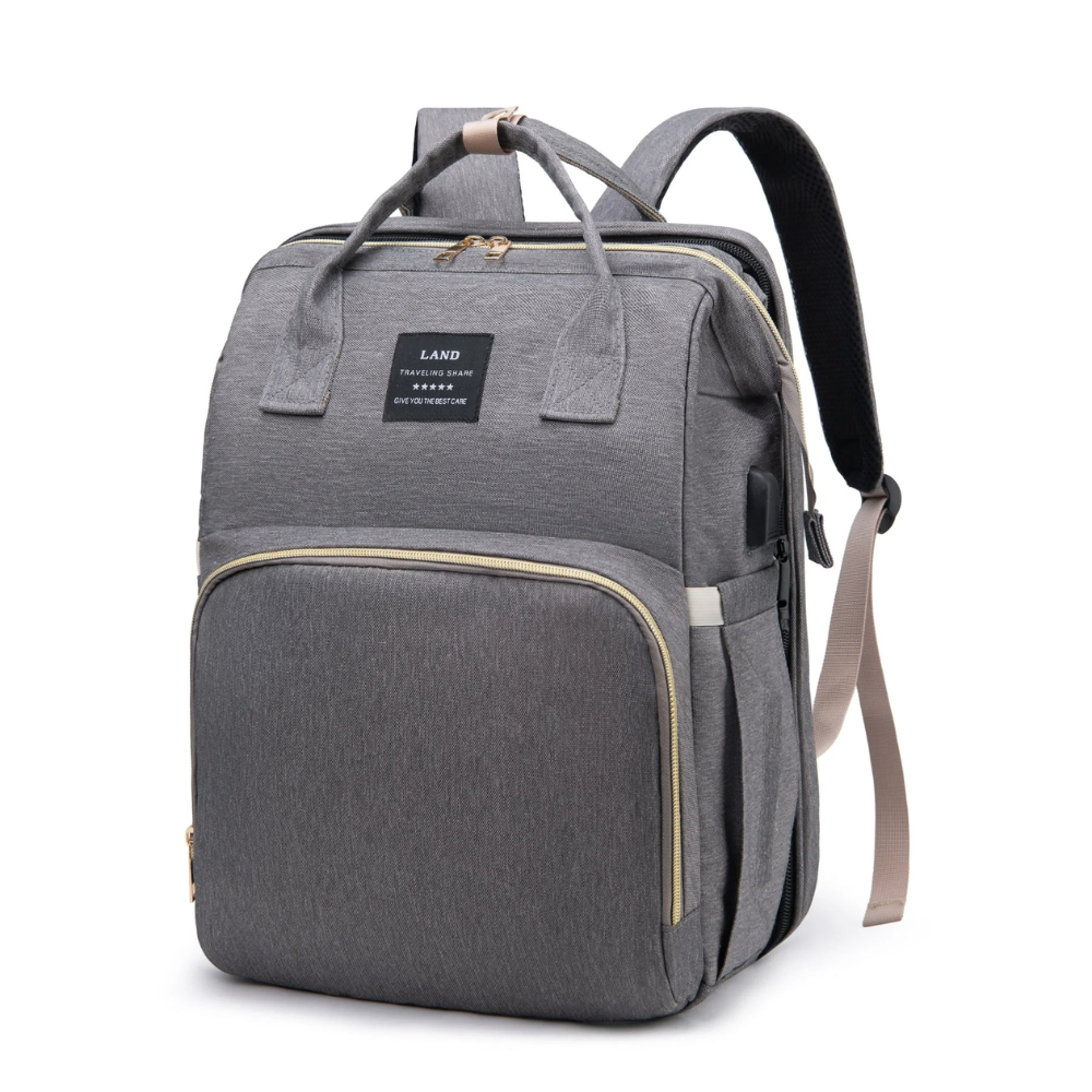 Diaper Bag Backpack – Multifunctional Baby Travel Bag with Fold-Out Changing Station