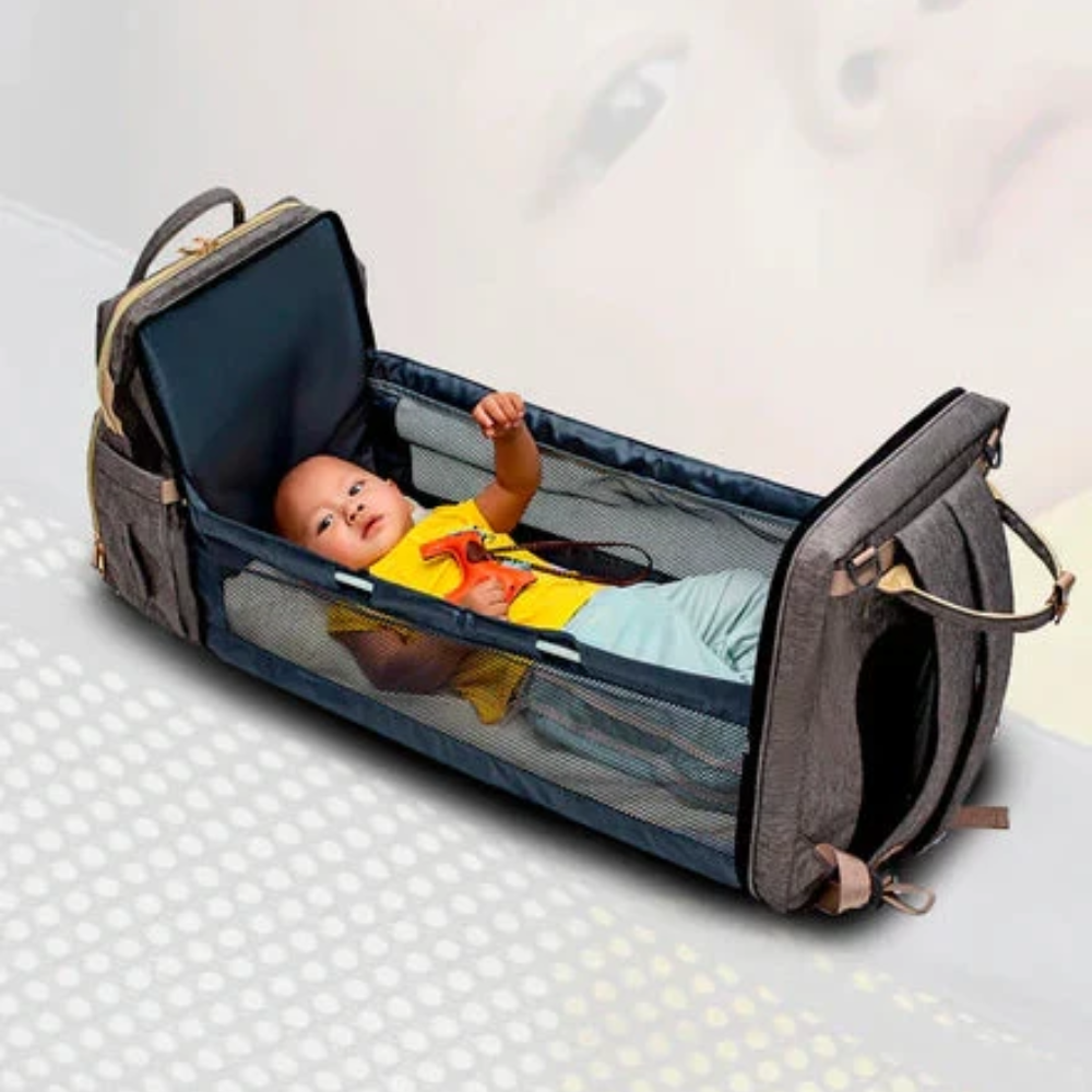 Diaper Bag Backpack – Multifunctional Baby Travel Bag with Fold-Out Changing Station