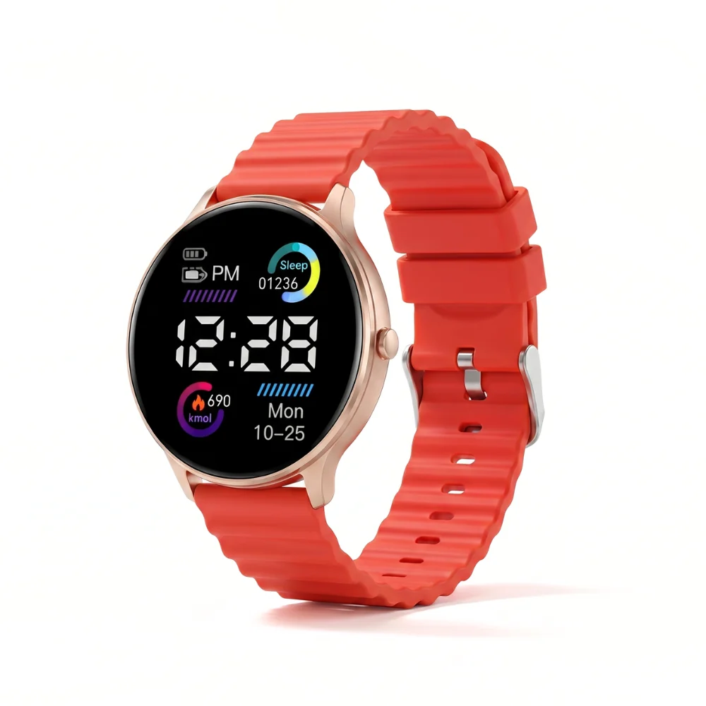 Digital LED Sports Watch – Round Dial with Silicone Strap