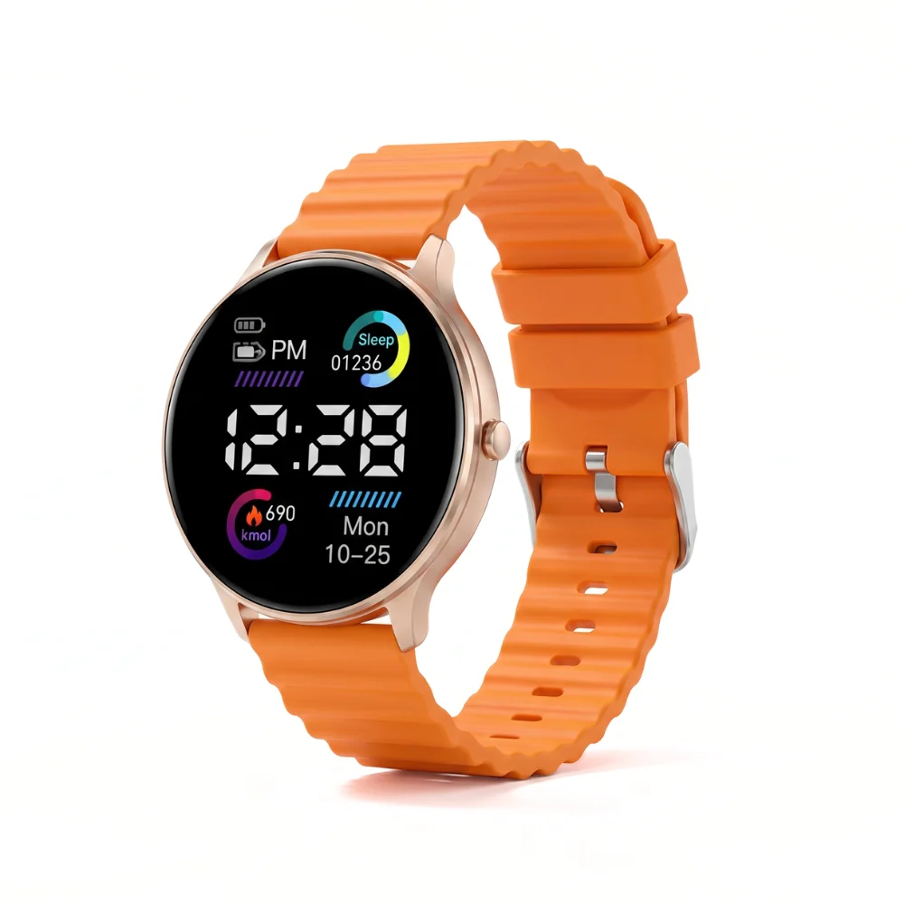 Digital LED Sports Watch – Round Dial with Silicone Strap
