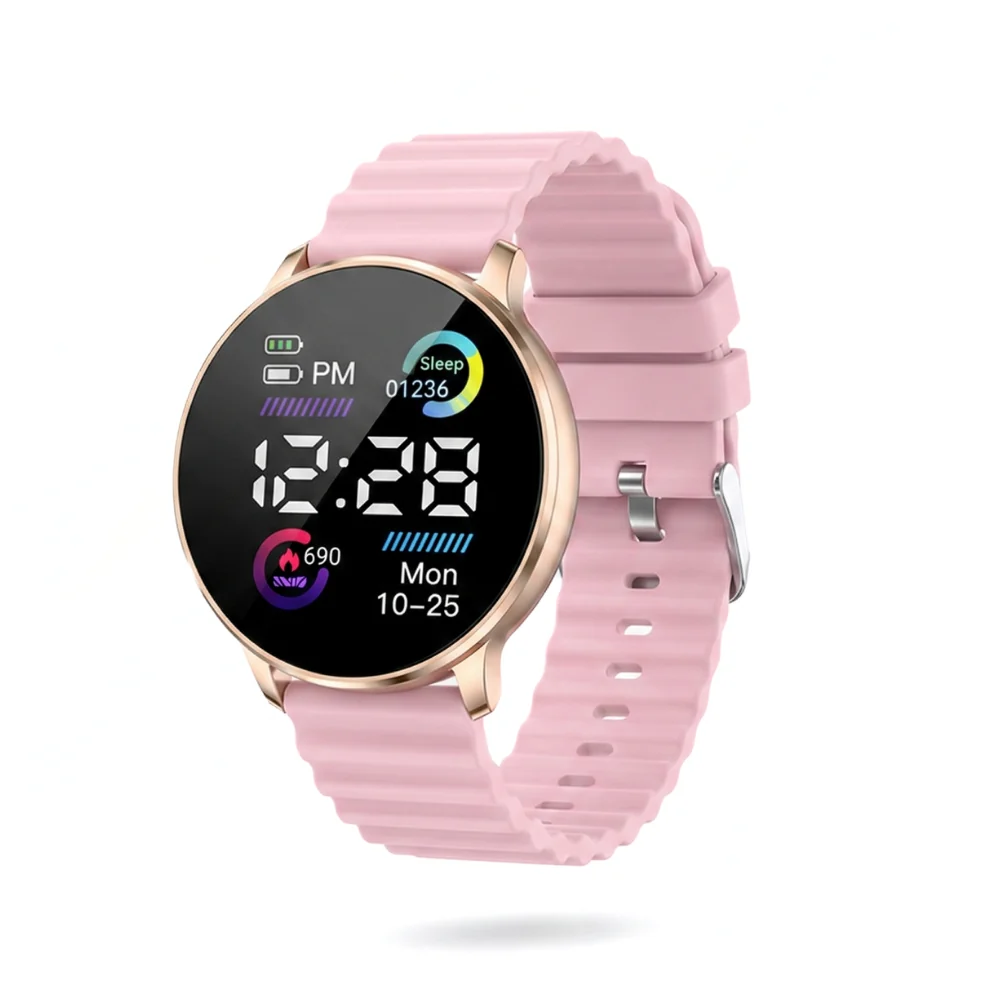 Digital LED Sports Watch – Round Dial with Silicone Strap