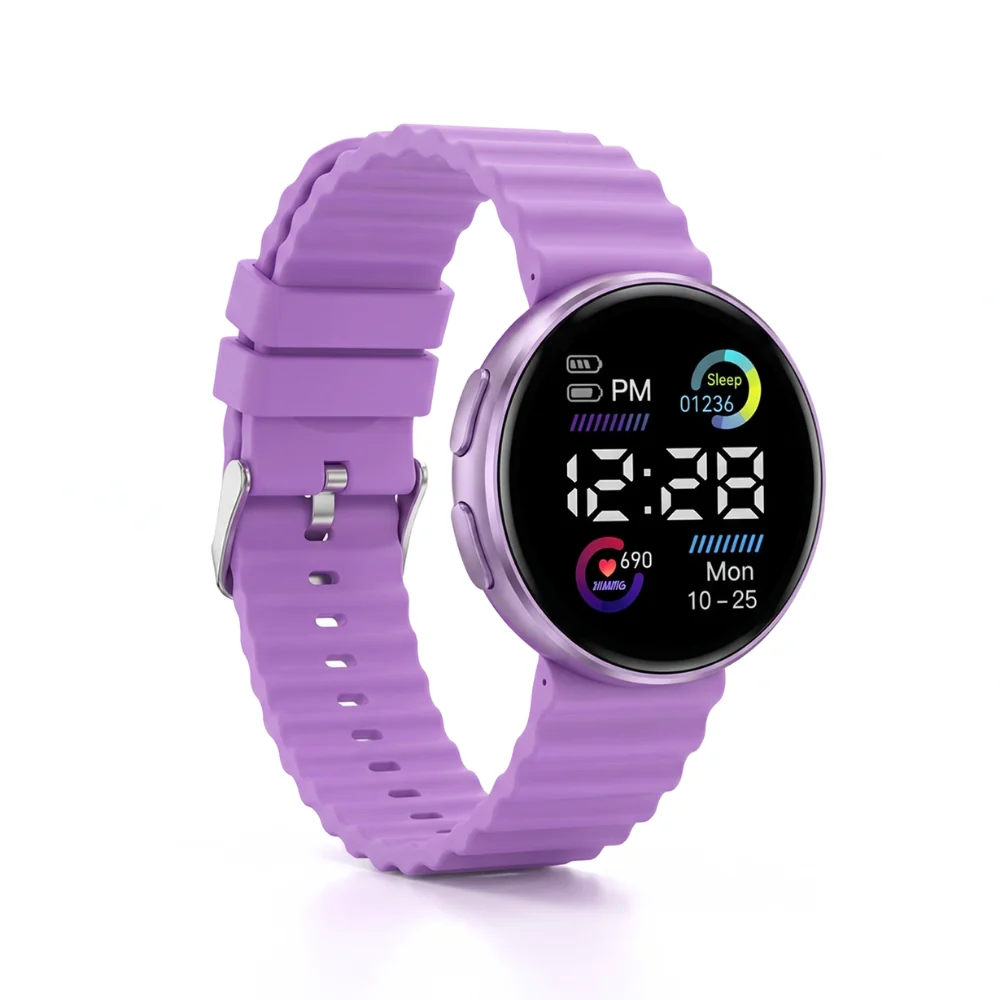 Digital LED Sports Watch – Round Dial with Silicone Strap