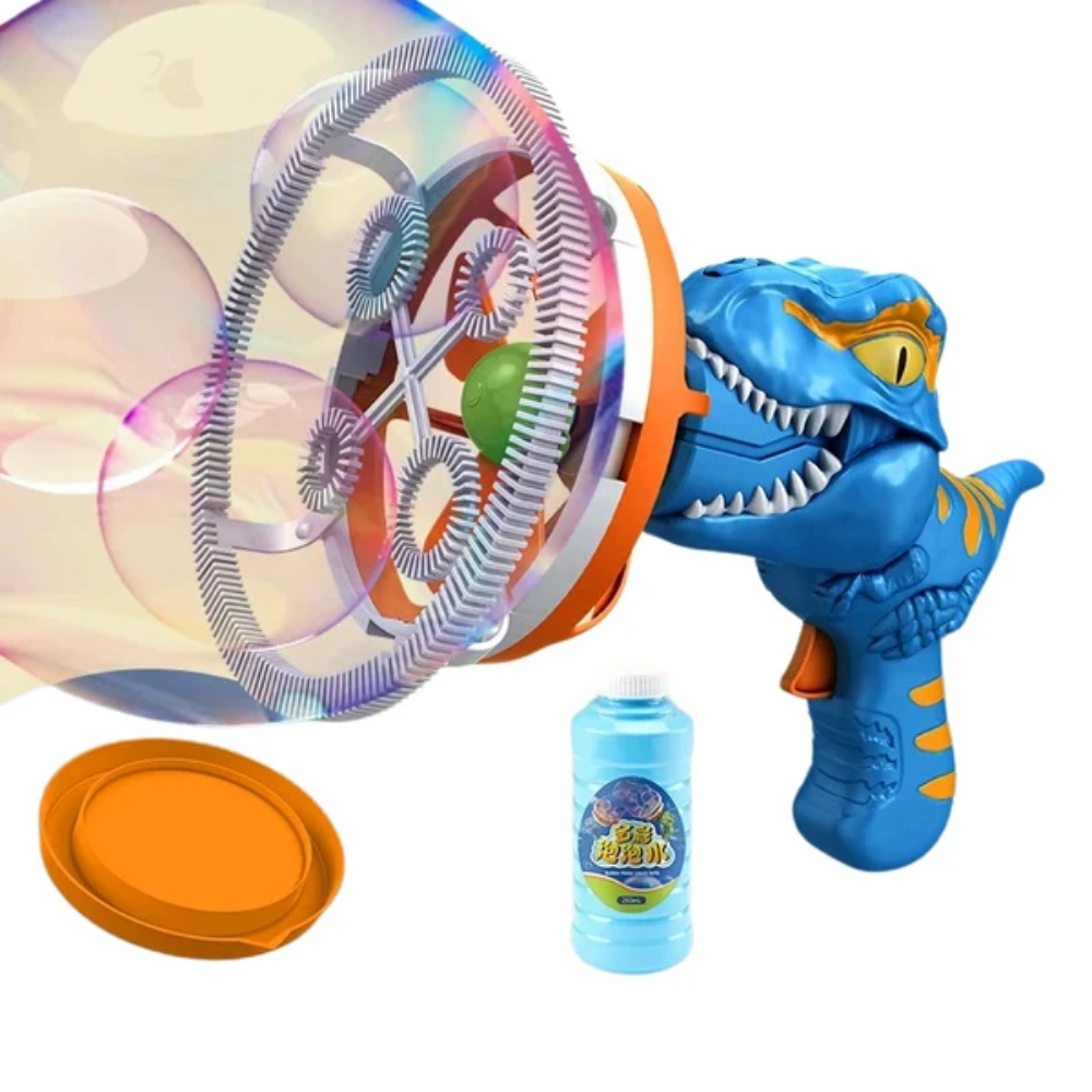 DinoBubbles Dinosaur Bubble Blaster – Kids Bubble Blowing Toy for Outdoor Play