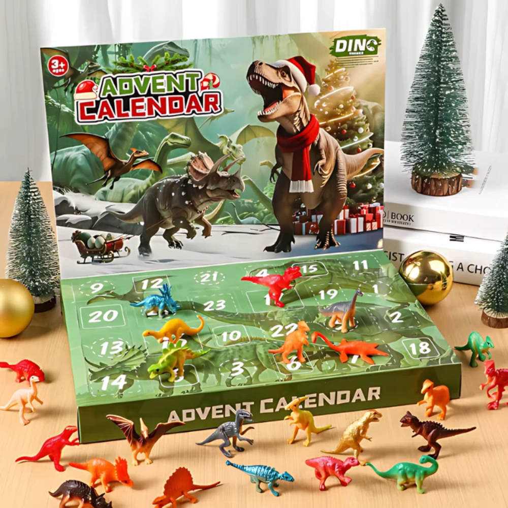 DinoDecember Dinosaur Advent Calendar – Christmas Countdown Toy for Kids