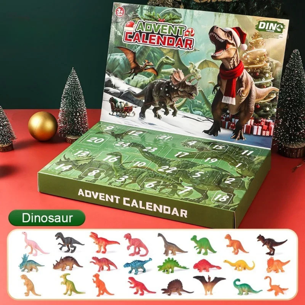 DinoDecember Dinosaur Advent Calendar – Christmas Countdown Toy for Kids