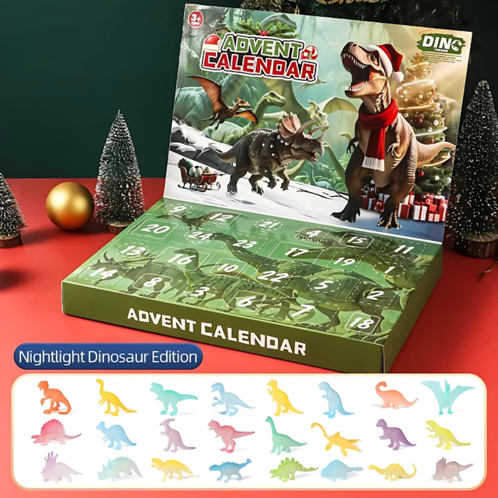DinoDecember Dinosaur Advent Calendar – Christmas Countdown Toy for Kids