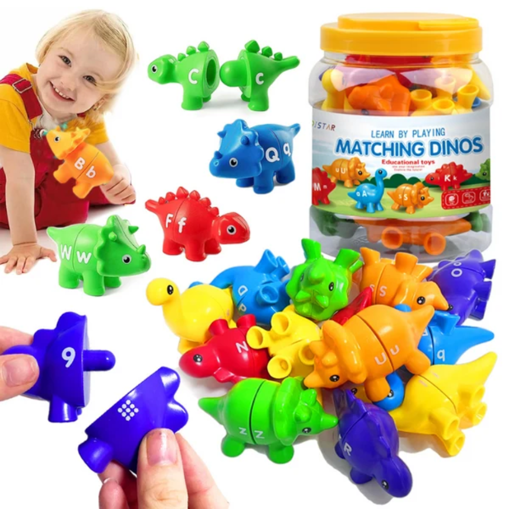 Dinosaur Matching Toy – Colorful Letter Learning Game