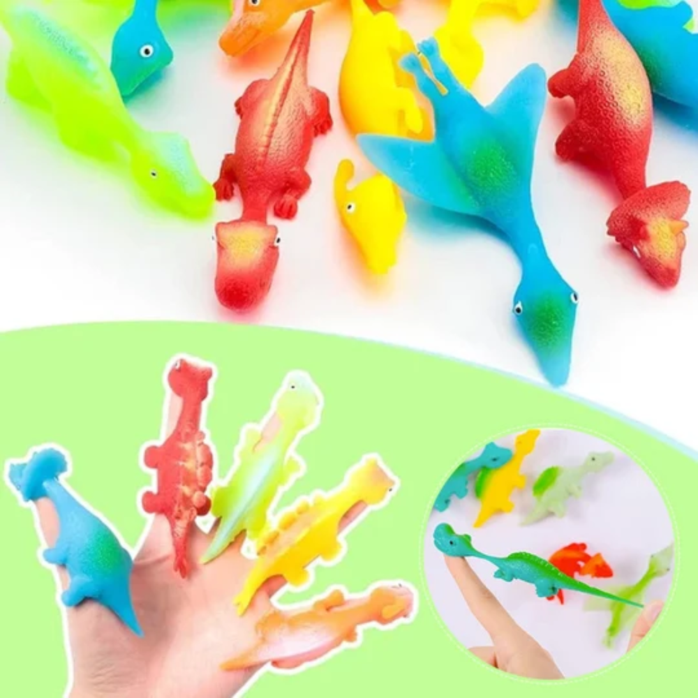 Dinosaur Slingshot Toys – Stretchy Flying Dinosaur Launchers for Kids