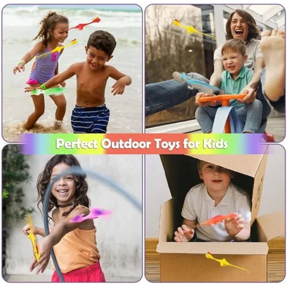 Dinosaur Slingshot Toys – Stretchy Flying Dinosaur Launchers for Kids