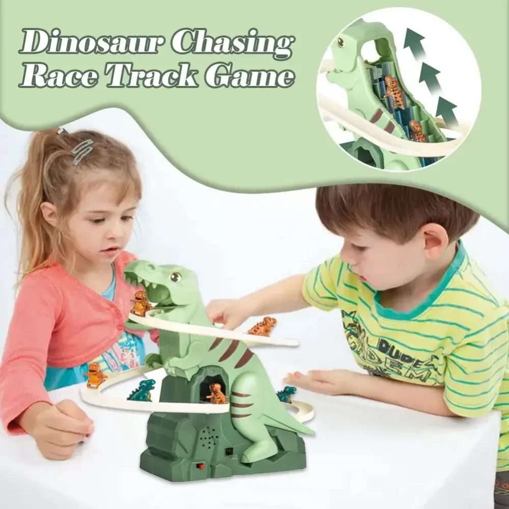 Dinosaur Stair Climbing Toy – Electric Dino Slide with Music & LED Lights