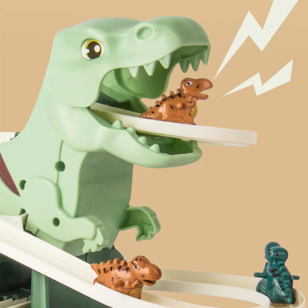 Dinosaur Stair Climbing Toy – Electric Dino Slide with Music & LED Lights