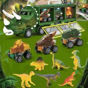 Dinosaur Transport Truck Toy – Dinosaur Carrier with Mini Cars, Lights & Sounds