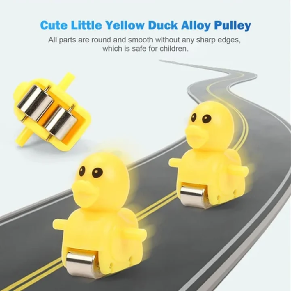 Electric Duck Slide Track Toy – Musical Stair Climbing Race Game with LED Lights