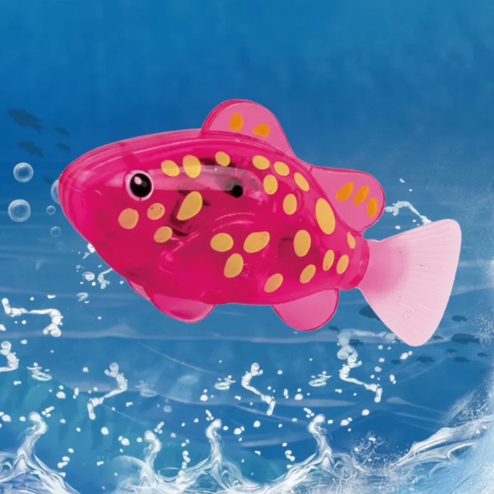Electronic Swimming Fish Toy for Kids – LED Light Up Bath Toy with Water Sensor