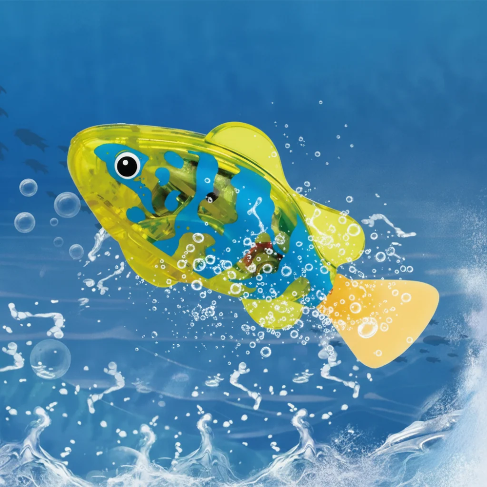 Electronic Swimming Fish Toy for Kids – LED Light Up Bath Toy with Water Sensor
